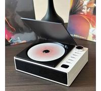Compact Retro CD Player with Remote Control, USB Rechargeable, 3.5mm Audio and Optical Interfaces, Multi-Functional for Home Office Bedroom