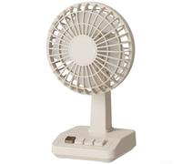 Compact Retro Desktop Fan With Adjustable Angle And Five Settings Plus 2000mah Power For Eleven Hours Of Quiet Cooling Green(White)