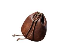 Compact Retro PU Coin Purse with Secure Pull-String, Style2 Small | Practical Compact Travel Organizers for Coin Small Accessories Keys
