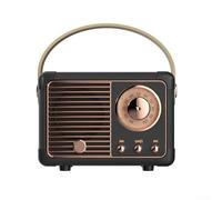 Compact Retro Radio, Wireless Card Subwoofer, Quick Pairing, High Fidelity Sound (black)