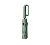 Compact Ring Buckle Travel Umbrella Ring Buckle Automatic Umbrella Large Sun Protection UV Protection Rainproof Backpack Car Travel Foldable Umbrella (Color : Green)
