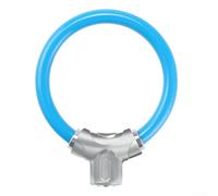 Compact Ring Lock Designed for Bicycles Using 11mm Steel Cable, Keyless Operation, and PVC Coating to Resist Environmental Wear (Electroplating Blue)