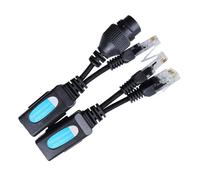 Compact RJ45 Ethernet Cable Combination Splitter Adapter Simplify Wiring for Home Reliability Signal Poe Splitter