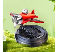 Compact Rotating Car Air Purifier Diffuser with Propeller Fighter Styling, Made from ABS with Plant Extract Scent Tablets for Long-Lasting Freshness (red)