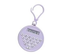 Compact Round Calculator with Soft Touch Buttons Easy to Carry Bag Charm for Quick Calculations in School or Offices Student Portable Calculator