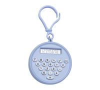 Compact Round Calculator with Soft Touch Buttons Easy to Carry Bag Charm for Quick Calculations in School or Offices Student Portable Calculator