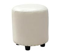Compact Round Footstool Small Padded Ottoman Stool Lightweight Multi-Purpose Footrest for Living Room & Bedroom Versatile Home Décor