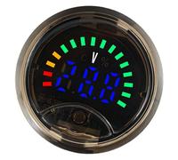 Compact Round Shaped Voltages & Capacity Meter User Friendly Circular Voltages & Battery Meter ABS for Office & Factory Battery Levels Indicates