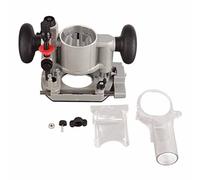 Compact Router Plunge Base Kit with Double Handle and Transparent Protective Cover for Woodworking, Aluminum Alloy Router Base with 3 Preset Depth Stops and Removable