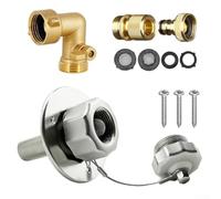 Compact RV Water Inlet with Check Valve and Quick Connector for RV, Boat, and Camper Use
