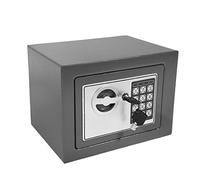 Compact Safe Box with Code for Home Use with Electronic Digital Keypad + Override Key, Grey Wall or Floor Mounted Cash Safety Box, 4.6 Litre Volume 230mm x 170mm x 170mm (WxHxD)