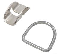 Compact Scuba D-Ring Bracket 316 Steel for Dive Reels | Compact 4x2x1.6cm size, lightweight build, saves space, fits tight spots, ideal for reels(C)