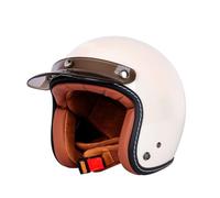Compact Shell Motorcycle Jet Open-face Helmet Suitable for Scooters Electric Bikes All-season Use Ensuring Safe Riding with a 3/4 Half Helmets White M/57-58cm