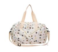 Compact Shoulder Bag for Short Trips - High-Capacity Cartoon Pattern & Organizational Pockets Women's Fashionable Carryall Bag
