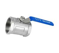 Compact Single-Body Ball Shutoff with Blue Lever Handle | Standard-Port Design, Lever-Operated Manual Shutoff, for Compatible Air Lines and Oil Lines in Fluid Systems