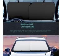 Compact -size Suvs - Oxford Cloth Cup Uv Protection Variable 145 Cm Wide Auto-retracting Foldable for Sedans with Retractable Car Sun Shade -size Suction Visor Mount -