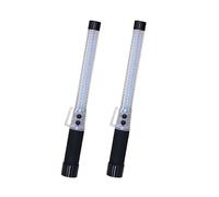 Compact Size Traffic Safety Baton LED Light with Green and Red Color | Rechargeable Battery Safety Baton | Traffic Safety Wand Baton | Road Safety Warning Flashing Light with Siren (2Pcs Baton)