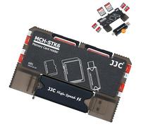 Compact Slim SD MSD TF Card Holder Case with Memory Card Reader USB 3.0, Storage for 2 SD SDHC SDXC + 4 Micro SD MicroSDHC MicroSDXC Cards, Portable Carrying TF SD Card Case -Memory Card Not Included