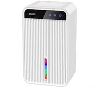 Compact Small Electric Dehumidifier 1.1L, Whisper Quiet 32 dB, Energy Saving Operation for Bedroom and Bathroom Moisture Control (British regulations)