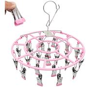 Compact Sock Dryer with Pegs & Underwear Dryer Hanger - Ultimate Space-Saving Clothes Maiden & Perfect Small Clothes Dryer, Strong Metal Clips for All Clothes Drying Solution, Multi-Function Hanger