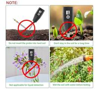 Compact Soil Ph Plus Moisture Meter for Gardening - Professional Ph Tester with Metal Electrode 0.2 Ph Accuracy 1-8 Range Compact Design for Lawns Farms Indoor Plants(15CM)