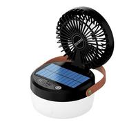 Compact Solar Camping Fan Light Portable Rechargeable Hanging Lamp 90 Degree Up/Down Emergencies Light USB Rechargeable Camping Lights