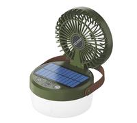 Compact Solar Camping Fan Light Portable Rechargeable Hanging Lamp 90 Degree Up/Down Emergencies Light USB Rechargeable Camping Lights