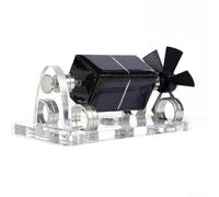 Compact Solar Powered Maglev Engine Model, Four-Side Levitation Science Experiment Kit for School and Home Learning, Black