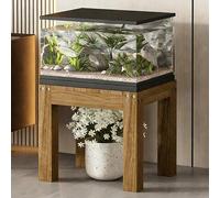 Compact Solid Wood Aquarium Base, Open-Style Fish Tank Stand, Height 26cm/10.2in, Low Stool, Ideal for Indoor Plant Placement(B,30x30x26cm/11.8x11.8x10.2in)