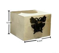 Compact solid wood storage box with password lock and square lid, designed to safely store documents, jewelry, and personal accessories (Style one)