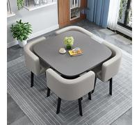 Compact Space-Saving Dining Table Set for 4 - Round/Square Kitchen Table & Chairs - Ideal for Small Spaces Cozy Dining Room Furniture Modern Design