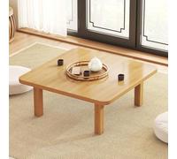 Compact Square Japanese Floor Table Foldable Coffee Table for Small Spaces Ideal for Tea Living Room Balcony Bedroom Bay Window No Assembly Required