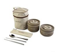 Compact Stackable Lunch Boxes with Ergonomic Handle Design Perfect for Easy Transport of Your Favorite Meals (B)