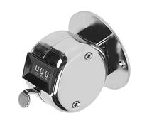 Compact Stainless Steel Hand Tally Counter 4-Digit Manual Counting Tool for Workshop and Public Place Crowd Statistics