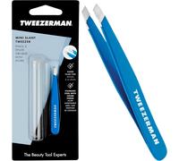 Compact Stainless Steel Mini Slant Tweezers - Effortless Beauty On-the-Go