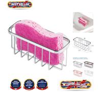 Compact Stainless Steel Sink Caddy for Soap and Sponge - Ultimate Kitchen Helper