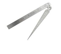 Compact Stainless Steel Taper Feeler Gauge with Depth Ruler Function for Onsite Gap Aperture and Die Clearance Inspection up to 150mm