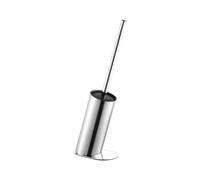 Compact Stainless Steel Toilet Brush and Holder, free standing,Heavy Duty Cleaner for Bathroom (Chrome)