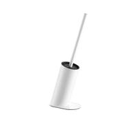 Compact Stainless Steel Toilet Brush and Holder, free standing,Heavy Duty Cleaner for Bathroom (White)