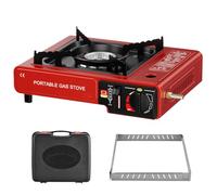Compact Storage Stove - Single Burner Camping Stove | Double Wind Protection Burner | Portable Backpack Stove | 2-in-1 Outdoor Cooking Equipment for Hiking, Tailgating, BBQ, Picnic, Wilderness