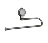 Compact Suction Cup Paper Towel Holder for Bathroom and Kitchen, Suitable for RVs and Boats, ABS and Stainless Steel Construction (1 PC)
