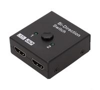 Compact Switcher 2-Way for PS4 for xbox for tv Black Compact | Connect 1 for source to 2 displays, mirror mode support, HD for video audio, black finish, easy setup