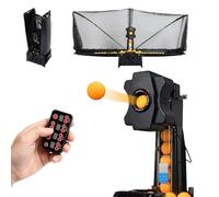 Compact Table Tennis Ball Machine - Folds to 31.5×13×11.4in, 9 Spin Modes, Auto Recycling, Multi-Point Random, Tool-Free Mount - Apartments & Small Spaces