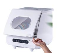 Compact Tabletop Dishwasher, Automatic Intelligent Mini Dishwasher with 5 Programs, 1 Basket, 1200W, Touch Panel, Space-Saving Design for Home Kitchen