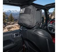 Compact Tactical Headrest Pouch MOLLE Utility Bag for EDC Tools | Includes US Flag Patch! Quick Velcro Install, Dual Zippers, Slim Flush Mount. Fits 90% of Vehicles for Small Essentials.