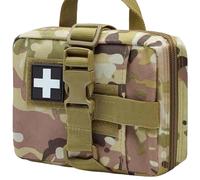 Compact Tactical Medical Pouch - Rip-Away MOLLE First Aid Kit Bag for Outdoor, Hiking, Travel & Emergency Preparedness (CP)