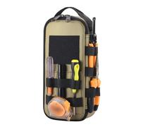 Compact Tactical Pouch for Outdoor Essentials Molle Compatible Organizer with for Oxford Cloth Multiple Elastic Compartments Waterproof Design for Hiking Camping Mountaineering