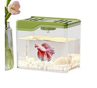 Compact Tank for Table, Sturdy Top Ventilation Hole Design - Table Top with Colourful LEDs | Family Friends Colleagues Office Homes, Mini Aquarium Fish Habitat Be