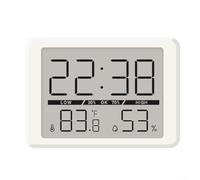 Compact Temperature and Humidity Alarm Clock Magnetic Suction for Refrigerators and Tables (white)