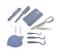 Compact Tick Remover Puller, 3.66x0.70inches/ 2.04x3.38 Inches Adorable Puppy Flea Tool Set, Blue Reusable Ergonomic Tick Extractor Kit for Dogs Cats Multi-Pet Homes